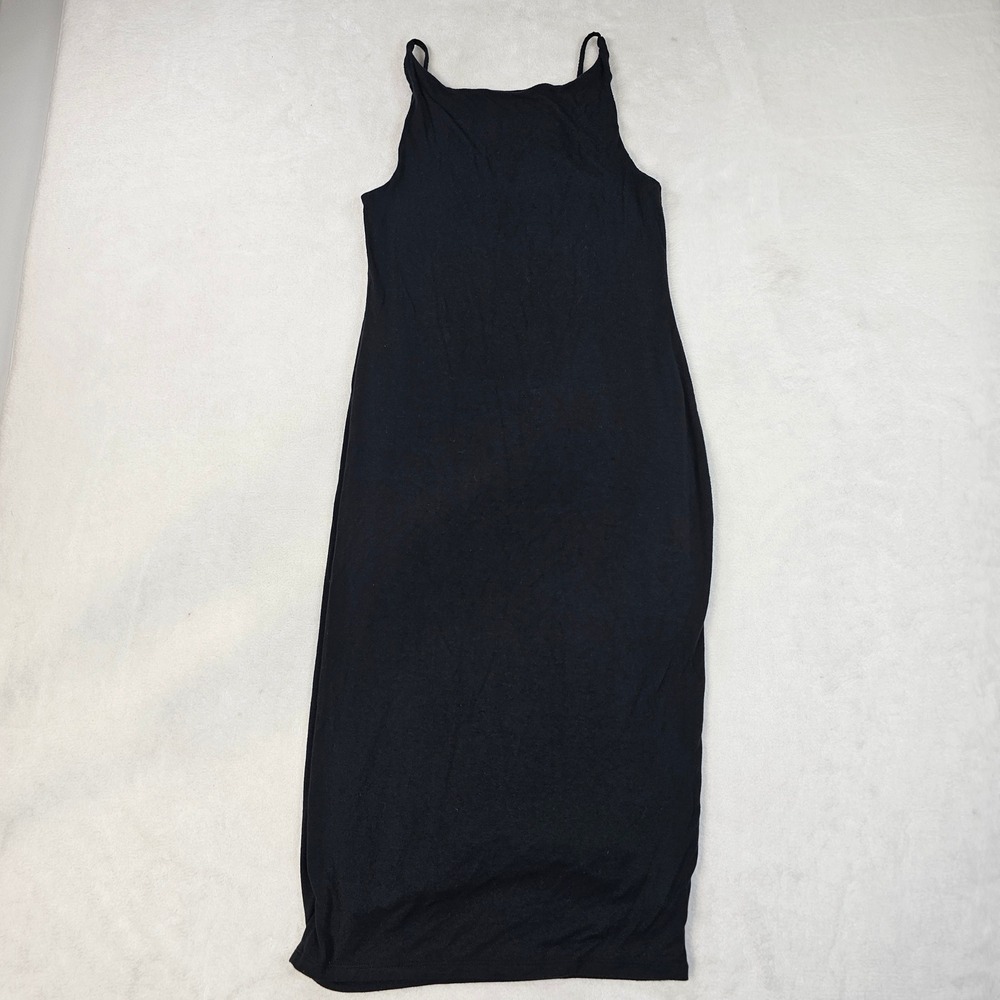 J.Crew Re-Imagined Black Modal Blend Midi Dress BI613 Sleeveless Small